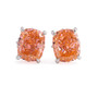 18K Gold Plated High-Carbon Diamond CZ 925 Silver Oval Stud Earrings Classic for Anniversaries Featuring Ice Crushed Cubic