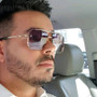 Gradient Color Sunglasses Men's Large Metal Frame Sunglasses Women
