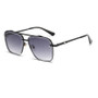 Gradient Color Sunglasses Men's Large Metal Frame Sunglasses Women