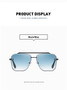 Gradient Color Sunglasses Men's Large Metal Frame Sunglasses Women