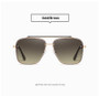 Gradient Color Sunglasses Men's Large Metal Frame Sunglasses Women