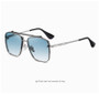 Gradient Color Sunglasses Men's Large Metal Frame Sunglasses Women