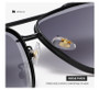 Gradient Color Sunglasses Men's Large Metal Frame Sunglasses Women
