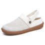 Closed Toe Hollow Out Mesh Casual Slides Women Japanese Style Minimalist Polyurethane Soft Sole Summer Sandals Wholesale