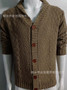 New Style Solid Color Sweater for Men in Autumn and Winter 2024, Retro Lapel, Knitted Long-sleeved Cardigan Sweater Coat S-3XL