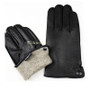 Winter Thick Warm Deerskin Gloves Men's Leather Fashion Simple Outer Seam Style Flannel Lining Thin Wool Points Free Shipping