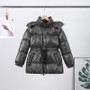 Casual Hooded Women's Padded Jacket Drawstring Waist-Closed Solid Thick Jackets Lady 2025 Winter Chic Female Street Outerwear