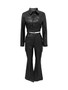 CM.YAYA Faux Leather Women's Set Single Breasted Jacket and Flare Pants Suit 2024 Fall Winter Two 2 Piece Sets Outfits Tracksuit