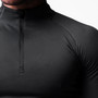 Men's High Neck Compression Half Zip Sweatshirt Long Sleeve Fitness Top with Zip for Winter Training Gym Running-Made Fleece