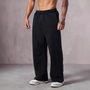 Men's Large Size Oversized Wide-Leg Sweatpants - Loose-Fit Trousers with Elastic Waist  Breathable Winter Pants