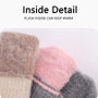Rimiut Women Warm Thick Plush Knitted Gloves Touch Screen Men Women Fashion Autumn Winter Keep Warm Riding Skiing Outdoor Gloves