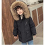 -30℃ Winter Kids Thick Warm Jacket Children Padded Plus Velvet Parkas Coat Boys Girls Fur Collar Hooded Cotton Clothes Outerwear