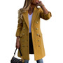 Fashion new women's autumn and winter long thin plus size woolen women's coat coat double breasted thick warm coat winter