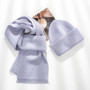 Angora Hat Scarf Set Winter Women Knit Beanie Warm Accessory For Cold Weather Autumn Sports Skiing Outdoor Holiday