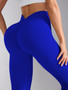 Back V-waist Yoga Leggings Women Seamless Slim Pants Gym Workout Running Sexy Butt Lift Sports Leggings Stretchy Ribbed Pants