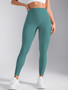 Back V-waist Yoga Leggings Women Seamless Slim Pants Gym Workout Running Sexy Butt Lift Sports Leggings Stretchy Ribbed Pants