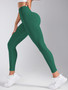 Back V-waist Yoga Leggings Women Seamless Slim Pants Gym Workout Running Sexy Butt Lift Sports Leggings Stretchy Ribbed Pants