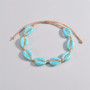 Luminous Acrylic Conch Beaded Anklets For Women Men Rope Chains Weaving Adjustable Ankle Bracelet Beach Jewelry Foot Accessories