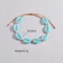 Luminous Acrylic Conch Beaded Anklets For Women Men Rope Chains Weaving Adjustable Ankle Bracelet Beach Jewelry Foot Accessories