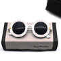 Fashion Unisex Round Retro Sunglasses Women Vintage Glasses Circle Classic Bee Letter Sun Glasses Men Shades Visor Oculos Top