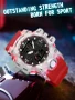 SANDA 6126 Military Man Alarm Stopwatch Quartz Wristwatch Male Digital Clock  Dual Display Men Watches Waterproof Sports Watch