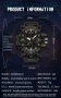 SANDA 6126 Military Man Alarm Stopwatch Quartz Wristwatch Male Digital Clock  Dual Display Men Watches Waterproof Sports Watch