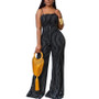 2026 Hot Sale Fashion Wholesale Women Off Shoulder Wide Leg Jumpsuit Ladies Polka Dot Bodycon Rompers Jumpsuit