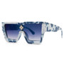 47555 Millionaire Diamond Flower Sunglasses Men Women Fashion Brand Designer Sunshade Uv400 Retro Glasses