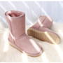 G&Zaco Luxury Winter Boots Women Sheep Wool Boots Shoes Genuine Sheepskin Snow Boots Classic Mid-Calf Female Suede Leather Boot