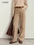 Amii Minimalism Women's Jeans 2024 Autumn New Casual Cotton Denim Pants Retro Trendy Loose Straight Wide-leg Trousers 12443249