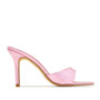 Open Toe High Heel Mules for Ladies Elegant Leopard Print Summer Party Stilettos Heeled Sandals for Women