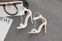 2022 Silver Gold Peep Toe High Heel Women Sandals Sexy Buckle Strap Ankle-wrap Breathable Club Stripper Shoes Summer Autumn