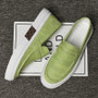Designer Brand Men's Loafers Green Casual Shoes Men's Lightweight Soft Soled Walking Flat Shoes Brown Luxury Sneakers for Men