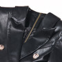 2024 Spring And Autumn New High-end Fashion, Simple Temperament, Slim Slim Skin, Women's Pu Leather Suit Skirt Dress