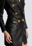 2024 Spring And Autumn New High-end Fashion, Simple Temperament, Slim Slim Skin, Women's Pu Leather Suit Skirt Dress