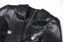 2024 Spring And Autumn New High-end Fashion, Simple Temperament, Slim Slim Skin, Women's Pu Leather Suit Skirt Dress
