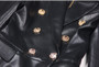 2024 Spring And Autumn New High-end Fashion, Simple Temperament, Slim Slim Skin, Women's Pu Leather Suit Skirt Dress