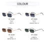 Small Frame Rectangle Rimless Punk Sunglasses Men 2025 Luxury Brand Vintage Metal Sun Glasses For Male Classic Shades UV400