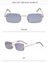 Small Frame Rectangle Rimless Punk Sunglasses Men 2025 Luxury Brand Vintage Metal Sun Glasses For Male Classic Shades UV400