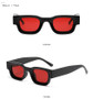 SO&EI Ins Popular Fashion Small Square Polarized Sunglasses Women Retro Punk Shades UV400 Men Trending Sun Glasses
