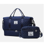 Large Capacity Travel Weekender Bag With Wet Pocket Shoes Compartment 2pcs Carry on Duffel Tote Bag Set With Small Handbag