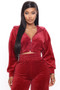 2023 Autumn Velour Two Piece Sets Women Tracksuit Long Sleeve Zipper Hooded Sweater Skinny Pant Suit Solid Casual Sweatshirt Set