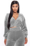 2023 Autumn Velour Two Piece Sets Women Tracksuit Long Sleeve Zipper Hooded Sweater Skinny Pant Suit Solid Casual Sweatshirt Set