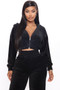 2023 Autumn Velour Two Piece Sets Women Tracksuit Long Sleeve Zipper Hooded Sweater Skinny Pant Suit Solid Casual Sweatshirt Set