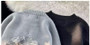 Autumn and Winter ripped sweater men's round neck pullover fashion brand High Street American Retro Japanese youth sweater