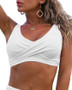 Foreign Trade Amazon Explosions Women's Front Kink Bikini Top V-Neck Push-up Padded Swimsuit Top Swimsuit