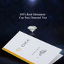 Silver 925 Original 1 Carat Diamond Test Past Brilliant Cut Oval Colored Moissanite Blossom Ring for Women Gemstone Jewelry