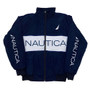 NAUTICA Color-block Quilted Jacket, Stand-collar Trench Coat, Vintage Streetwear, Men's and Women's Fashionable Sports Jacket