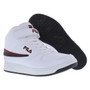 Fila A-High Men's Sneakers White/Maroon/Black Color Breathable Fashionable PU Insole Mesh Lining Height Increasing Shoes