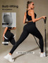 Yoga Leggings Womens Fitness pants Running Cycling Bottoms Breathable Sweatpants High Waist Summer Workout Gym Jogging Clothing